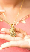 Gold Plated Ambe Mataji Pendant with Chain